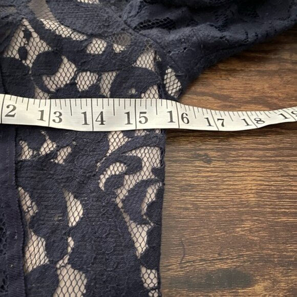 InWear midnight navy blue lace overlay PATRICE pencil DRESS size 6 - Picture 13 of 16